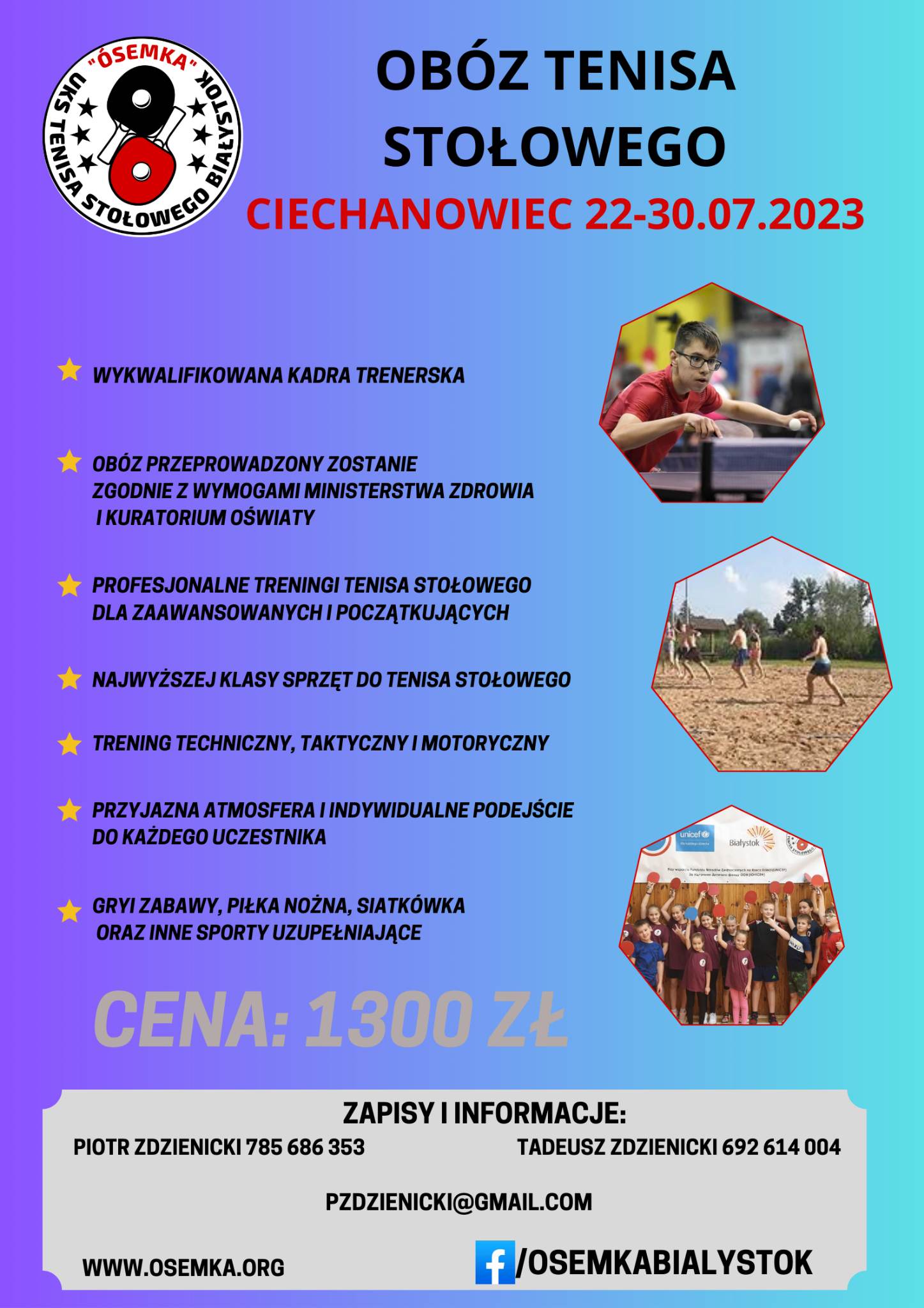 You are currently viewing Obóz tenisa stołowego w Ciechanowcu!